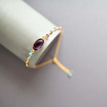 Load image into Gallery viewer, Amethyst Adjustable Gemstone Bracelet