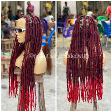 Load image into Gallery viewer, Destress Faux Locs - Wine Color Fire Red Ombré - Rosemary