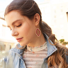Load image into Gallery viewer, Ruby Red Quartz Freestyle Earrings