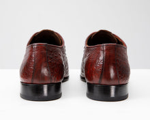 Load image into Gallery viewer, The Randor Burgundy Crocodile Leather Oxford Men Shoe