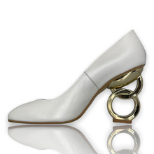 Load image into Gallery viewer, The Belem White Leather Pump Final Sale!