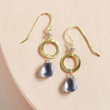 Load image into Gallery viewer, Tanzanite Quartz Silver Drop Earrings
