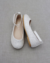Load image into Gallery viewer, Rock Glitter Ballet Flats with Velcro Ankle Strap