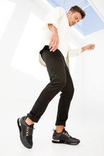 Load image into Gallery viewer, The Emir Black Leather Men Sneaker