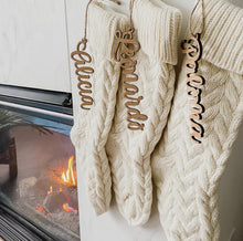 Load image into Gallery viewer, Cream Hand-Knitted Stocking