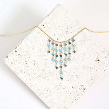 Load image into Gallery viewer, Blue Gemstone Mini Fringe Necklace