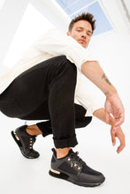 Load image into Gallery viewer, The Emir Black Leather Men Sneaker