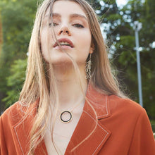 Load image into Gallery viewer, Black Spinel Halo Necklace