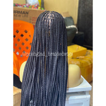 Load image into Gallery viewer, Knotless Braid Wig, Swiss Full Lace, Color 1, Glueless, Small Knots - Patsy