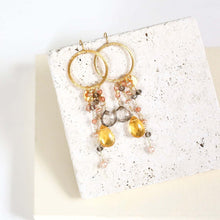 Load image into Gallery viewer, Amethyst &amp; Citrine Ammil Earrings