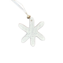 Load image into Gallery viewer, Ceramic White Snowflake Ornament