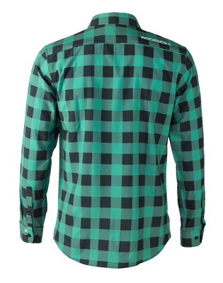 The Titan - Black/Green Plaid Long Sleeve