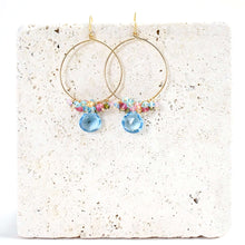 Load image into Gallery viewer, Aquamarine Quartz Swing Earring