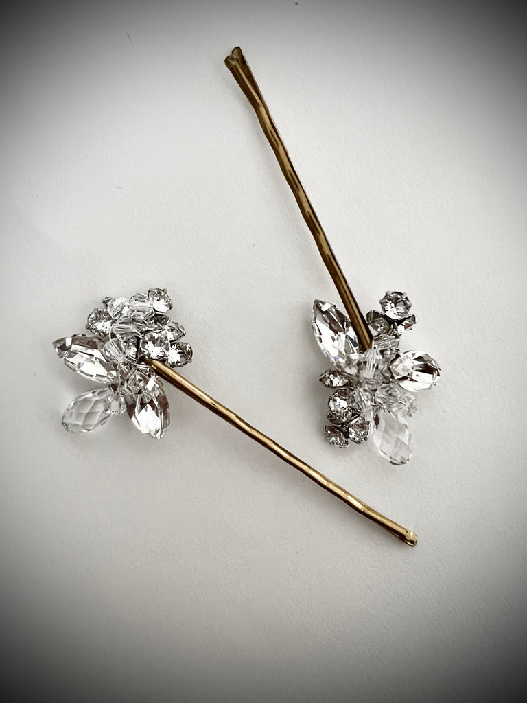Starburst hair pin, Rhinestone Diamond hair pin