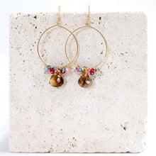 Load image into Gallery viewer, Smoky Quartz Swing Earrings