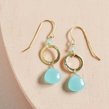 Load image into Gallery viewer, The Airie Earring - Blue Chalcedony Silver