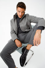Load image into Gallery viewer, The Dallas Black Leather Bit Ankle Zip-Up Dress Men Boot