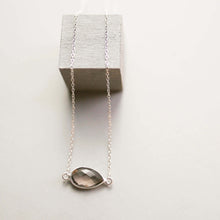 Load image into Gallery viewer, Smoky Quartz Silver Minimalist Necklace