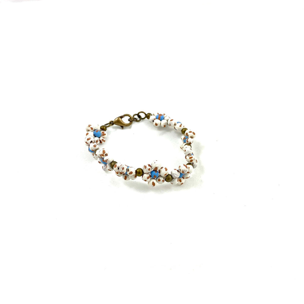 Ceramic Daisy Chain Bracelet