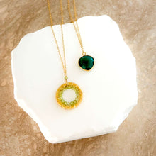 Load image into Gallery viewer, London Blue Quartz and Green Onyx Drop Pendants