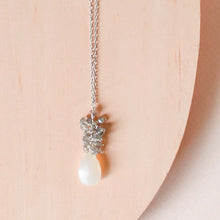 Load image into Gallery viewer, White Chalcedony Silver Cluster Necklace