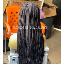 Load image into Gallery viewer, Cornrow Braid Wig "4 by 4 Closure" Mid back Length (Dorra)