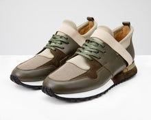 Load image into Gallery viewer, The Reno Green Leather Men Sneaker Final Sale!