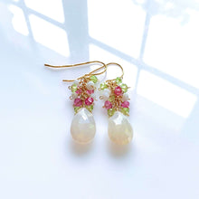 Load image into Gallery viewer, White Chalcedony Pastel Gemstone Earrings