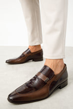 Load image into Gallery viewer, The Kazablanka Brown Leather Bit Loafer Men  Shoe