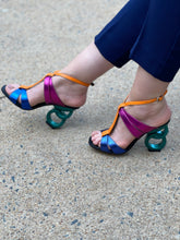 Load image into Gallery viewer, The Duffryn Multicolor T-Strap Leather Women Sandal