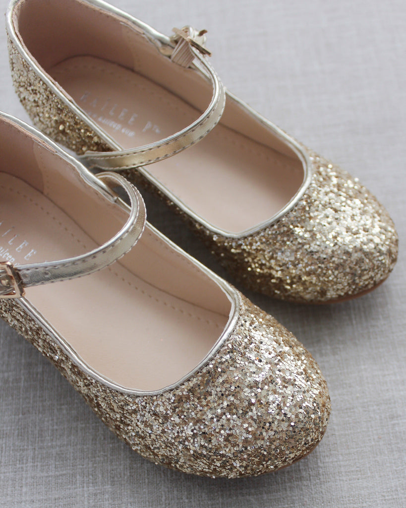 Rock Glitter Mary Jane with Glitter Heels for Girls