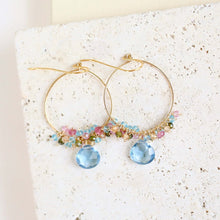 Load image into Gallery viewer, Aquamarine Quartz Swing Earring