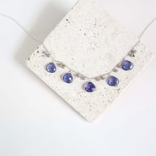 Load image into Gallery viewer, Tanzanite Quartz Silver Sparkler Necklace