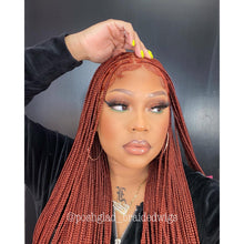 Load image into Gallery viewer, Knotless Braid Wig, HD Full Lace, color 350, Waist Length, Glueless - Gina