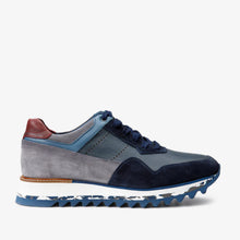 Load image into Gallery viewer, The Hoskova Navy Blue Leather Men Sneaker