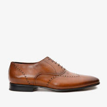 Load image into Gallery viewer, The Roma Tan Leather Wingtip Oxford Men Shoe