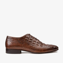 Load image into Gallery viewer, The Randor Brown Crocodile Leather Oxford Men Shoe