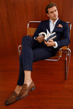 Load image into Gallery viewer, The Grand Woven Leather Tan Men Shoe Penny Loafer
