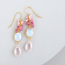 Load image into Gallery viewer, Bezel Cluster Earrings