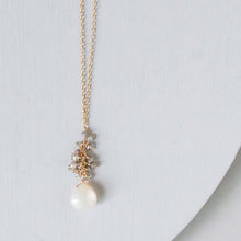 Load image into Gallery viewer, White Chalcedony Cluster Necklace