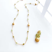 Load image into Gallery viewer, Long Peridot &amp; Green Amethyst Beaded Chain