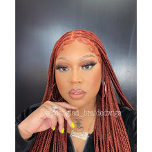 Load image into Gallery viewer, Knotless Braid Wig, HD Full Lace, color 350, Waist Length, Glueless - Gina