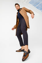 Load image into Gallery viewer, The Istanbul Tan &amp; Navy Blue Leather Tassel Loafer Men Shoe