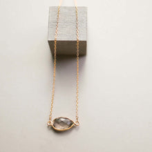 Load image into Gallery viewer, Smoky Quartz Gold Minimalist Necklace