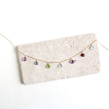 Load image into Gallery viewer, Gold Rainbow Sparkler Necklace