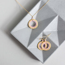 Load image into Gallery viewer, Rose Quartz Halo Jewelry Set