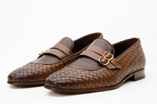 Load image into Gallery viewer, The Vatra Tan Woven Double Monk Strap Men Shoe