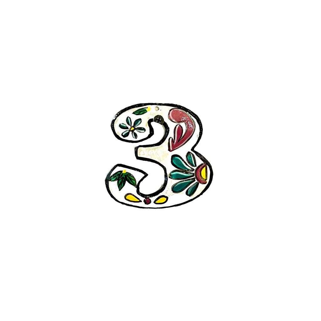 Painted Numbers - White