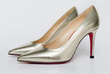 Load image into Gallery viewer, The Ege Gold Leather Pump Fuchsia Sole Women Shoe