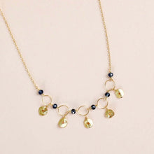 Load image into Gallery viewer, Black Spinel Mini Chain Loop Necklace